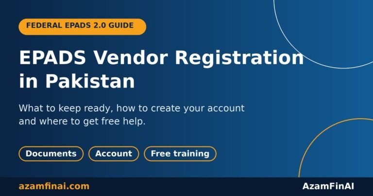 EPADS 2.0 vendor registration in Pakistan: documents, account setup and free PPRA training