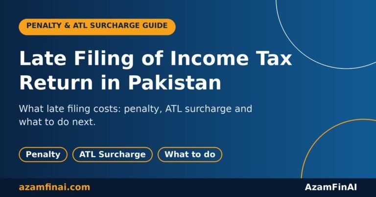 Late filing of income tax return in Pakistan: penalty, ATL surcharge and what to do next