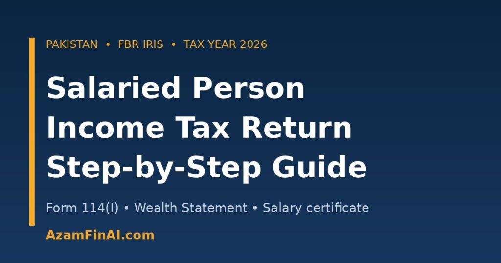 Salaried person income tax return filing guide for Pakistan